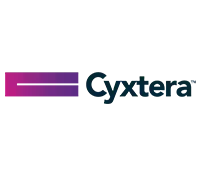 Brand logo: a purple gradient rectangular block next to blue wordmark text.